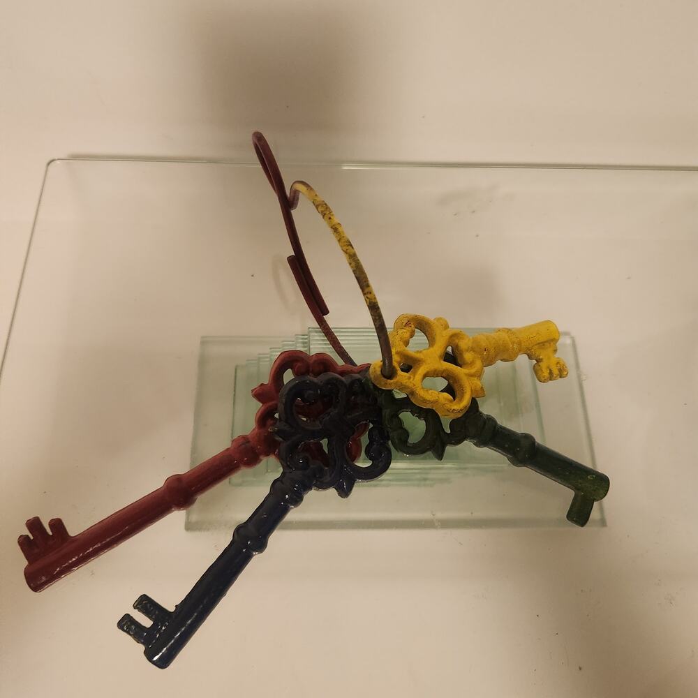 Large Metal Skeleton Keys Primary Colors
